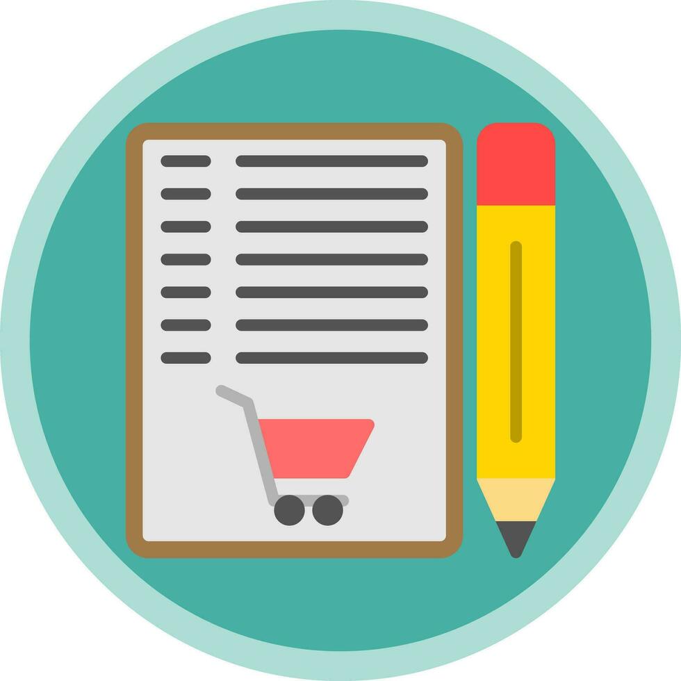 Shopping List Vector Icon Design