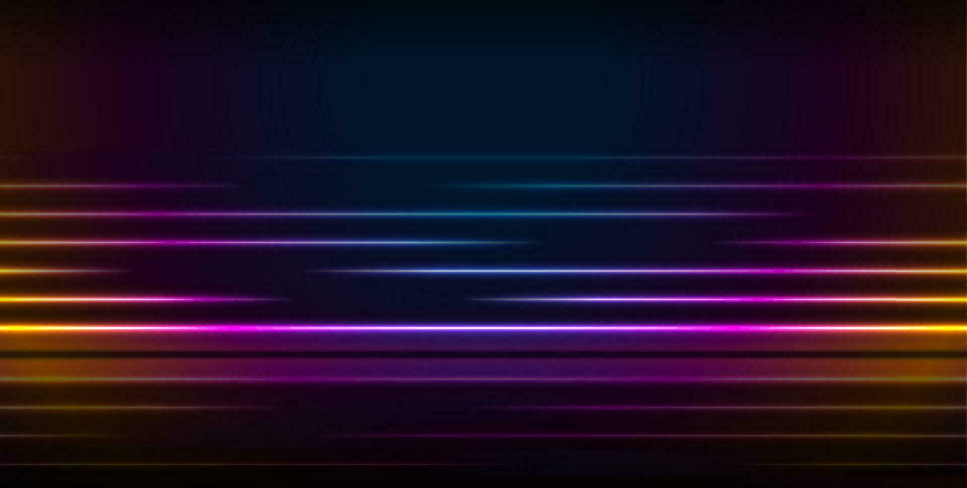 Colorful neon laser lines technology minimal background vector