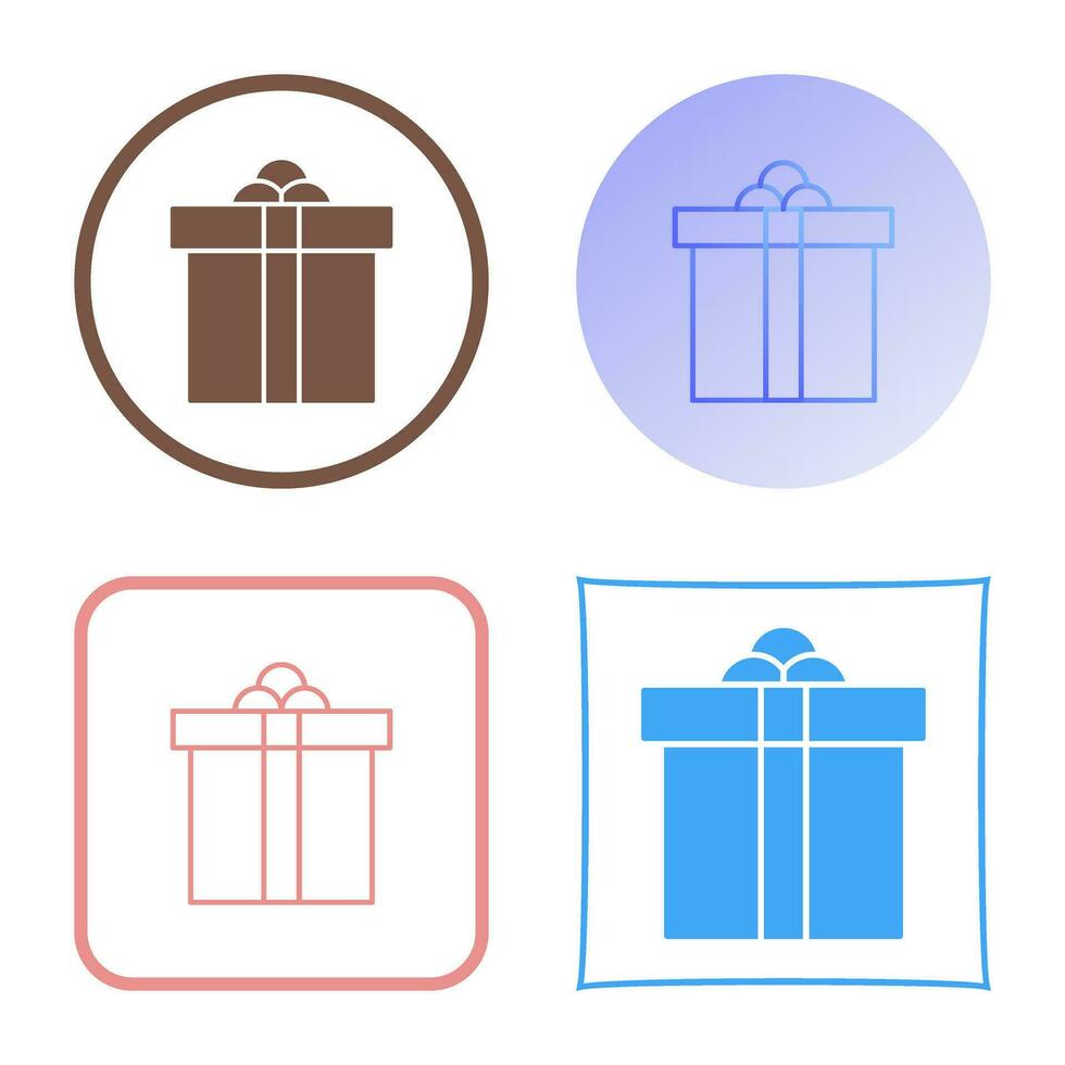 icono de vector de caja de regalo