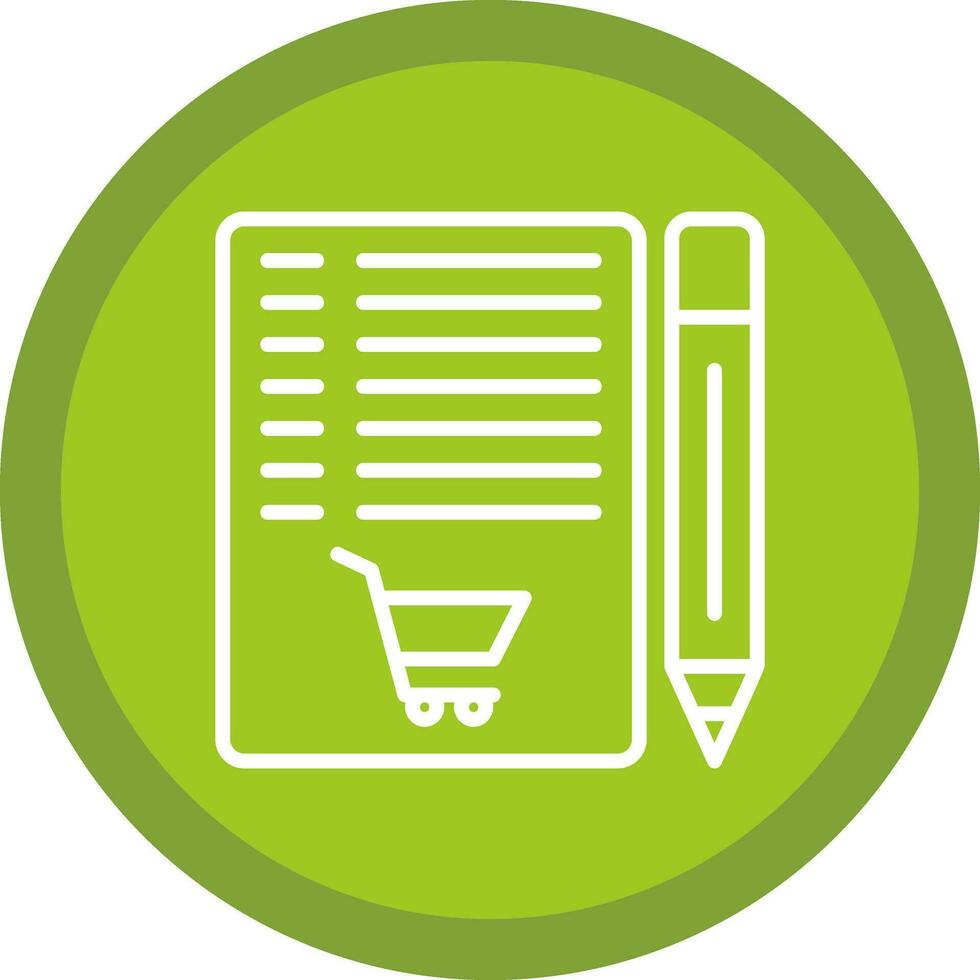 Shopping List Vector Icon Design