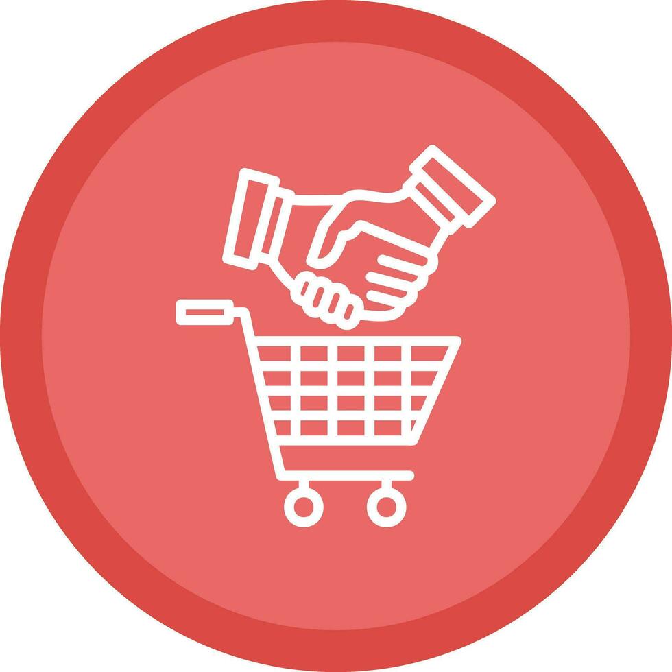 compras apretón de manos vector icono diseño