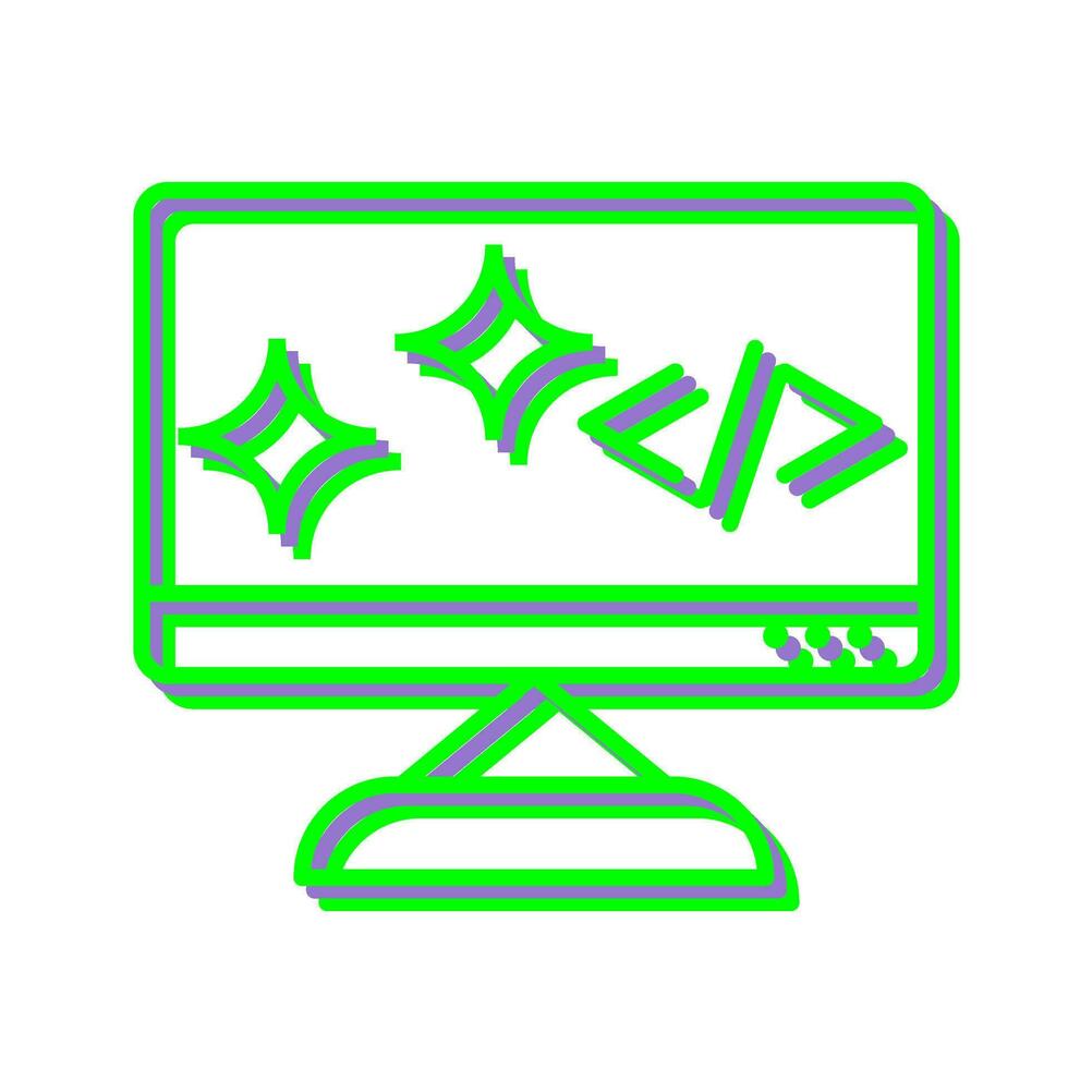 Unique Clean Code Vector Icon