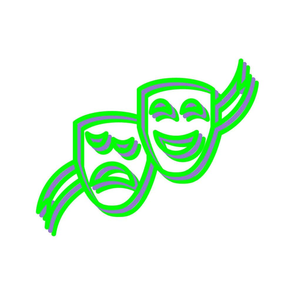 icono de vector de máscaras de teatro