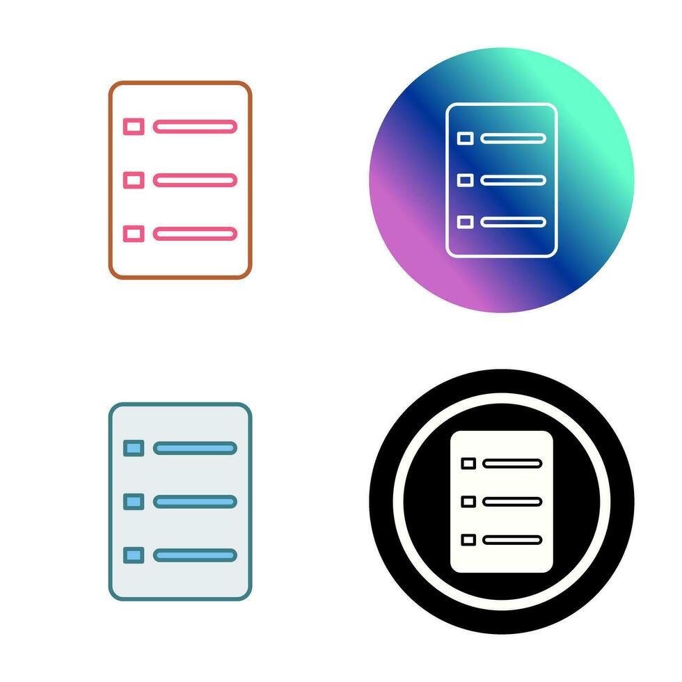 Unique Menu Vector Icon