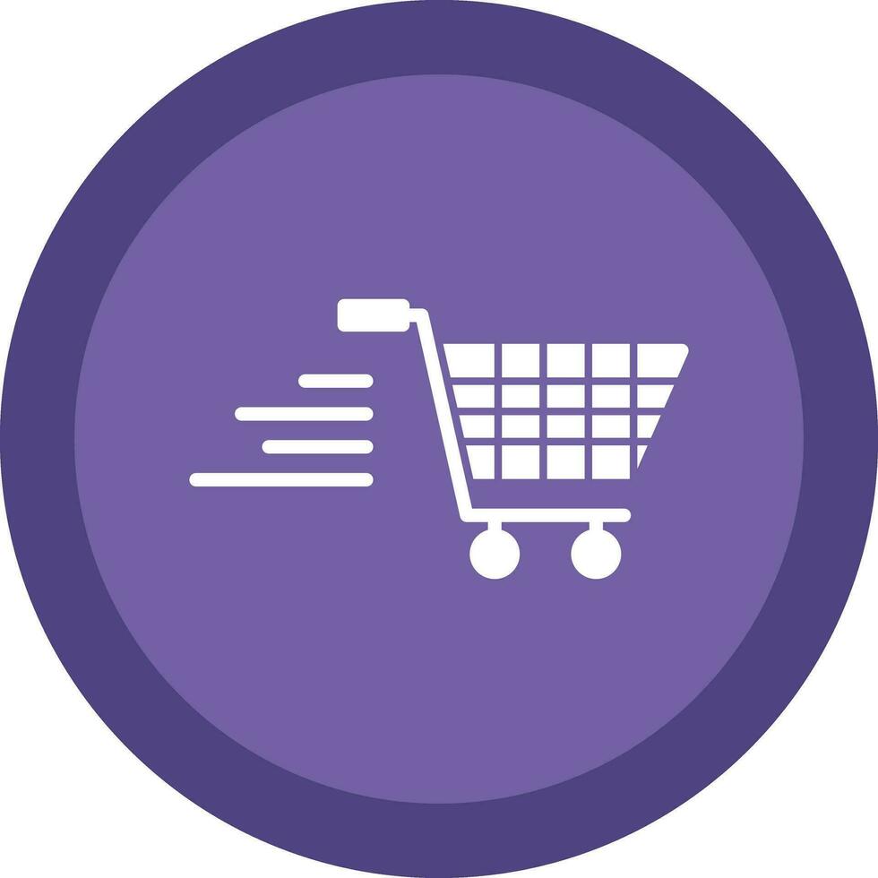 Shopping Trolley Dash Vector Icon Design