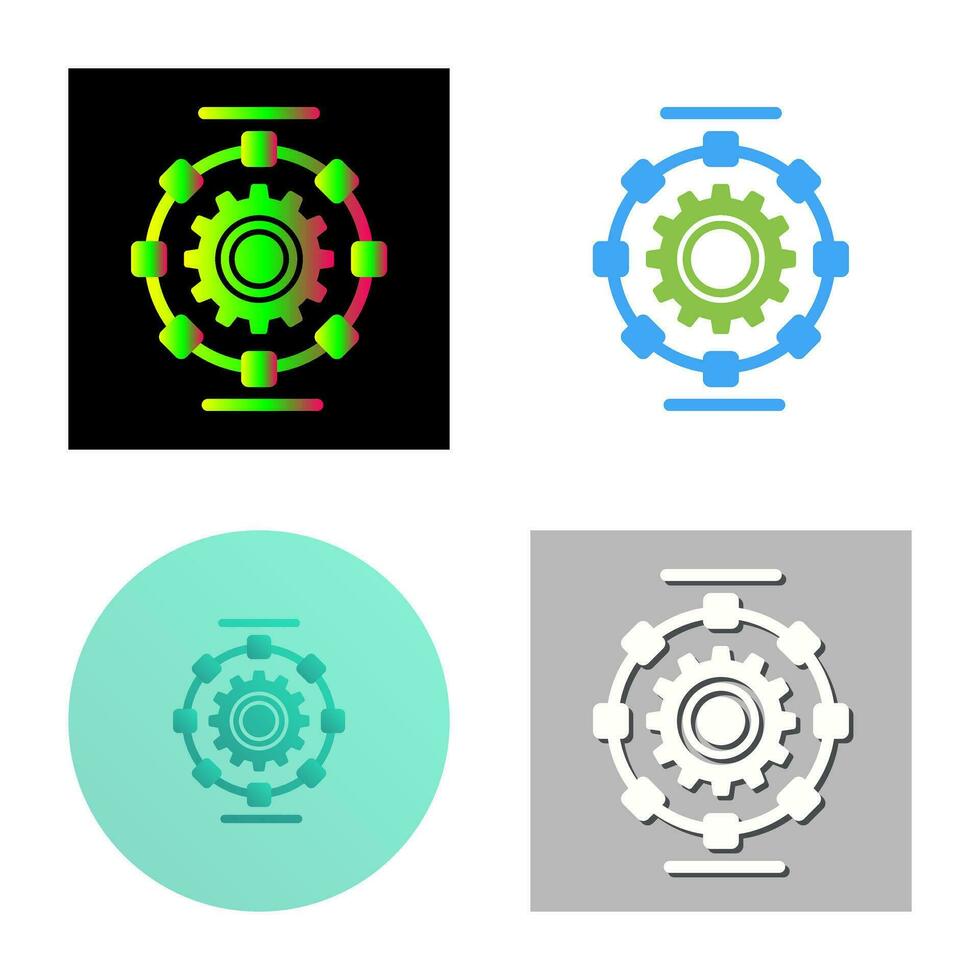 Automated Process Vector Icon