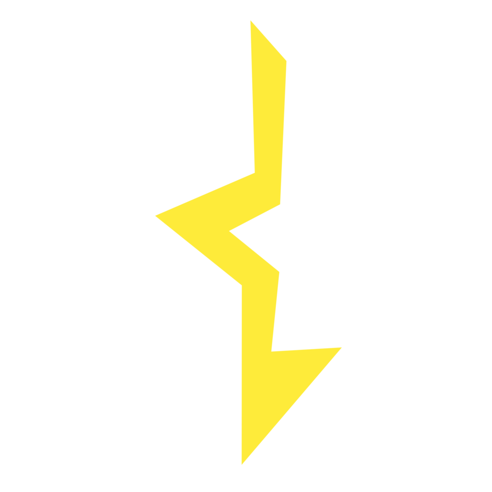 Lightning shapes that have different colors png