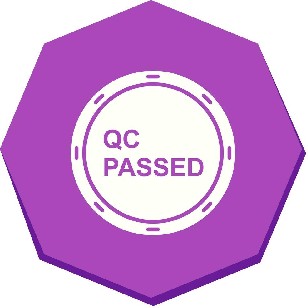 Unique QC Passed Vector Icon