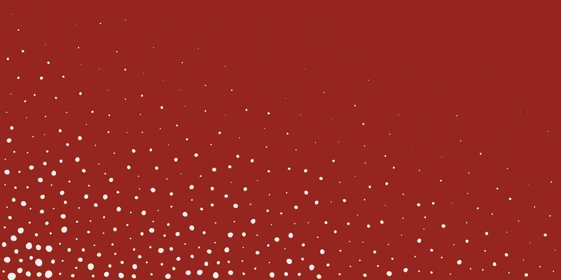 Abstract Halftone Dots Gradient.  White on red Stippled Texture with Distressed Elements. Vector Art for Grunge Design.