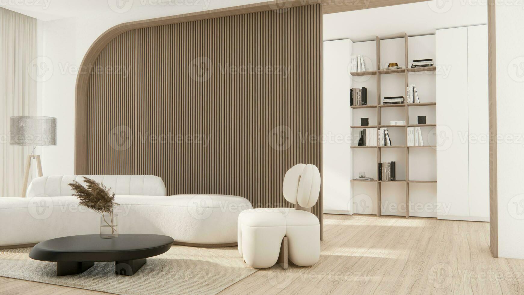 sofa armchair minimalist design muji style.3D rendering photo