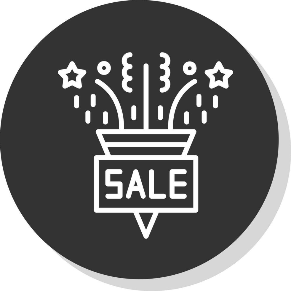 Confetti and Sale Vector Icon Design