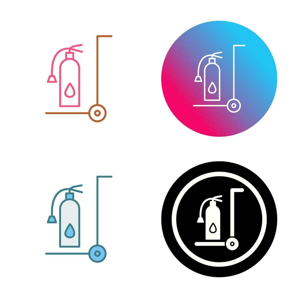 Unique Moveable Extinguisher Vector Icon