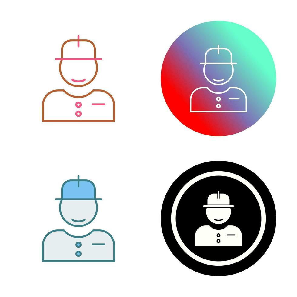 icono de vector de trabajador