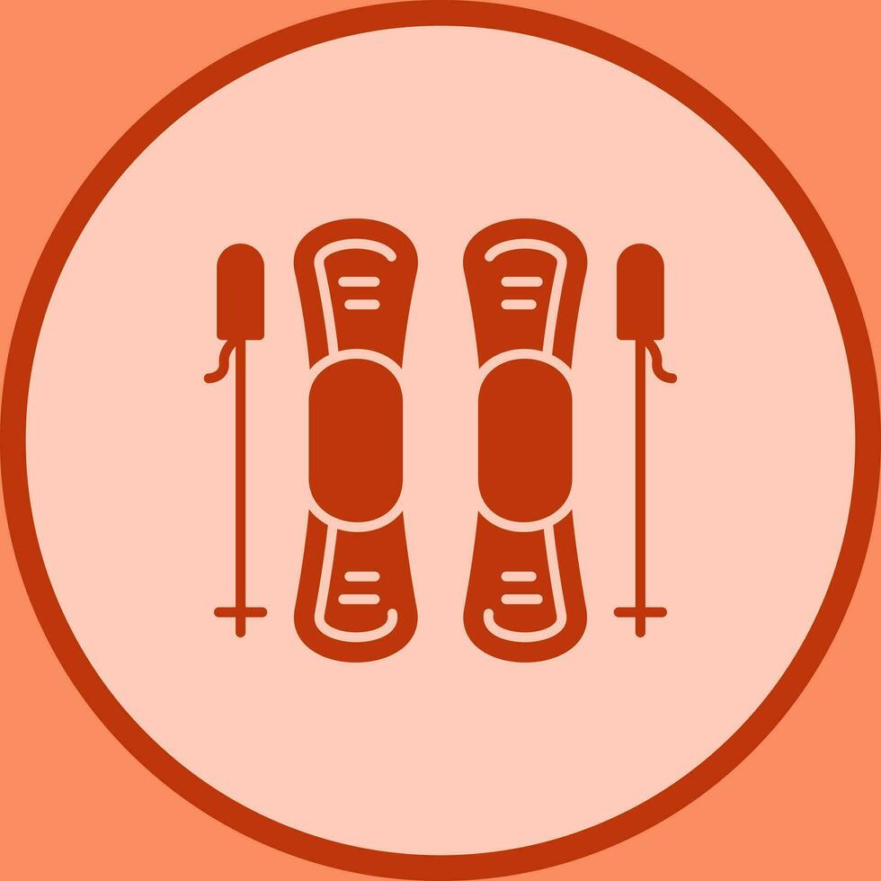 Ski Vector Icon