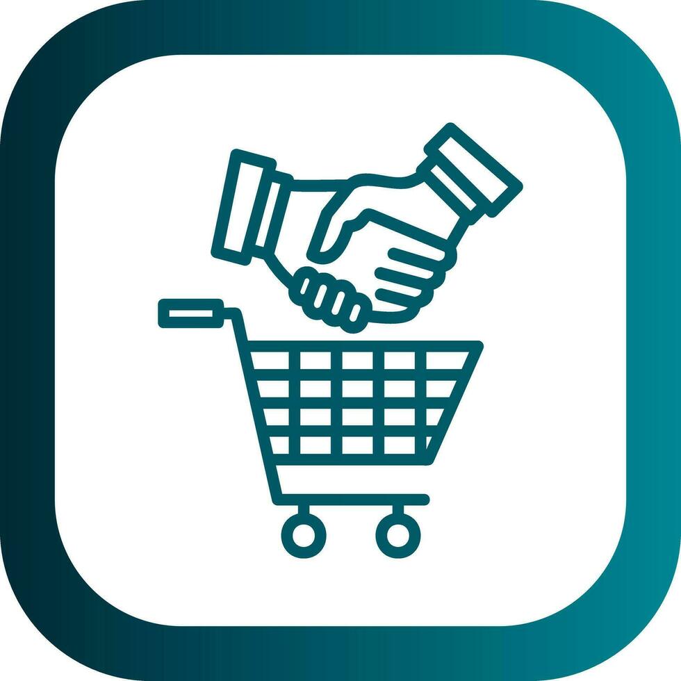 compras apretón de manos vector icono diseño