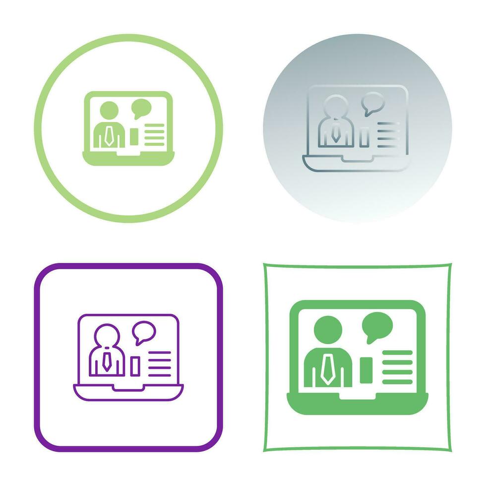 Online Job Interview Vector Icon
