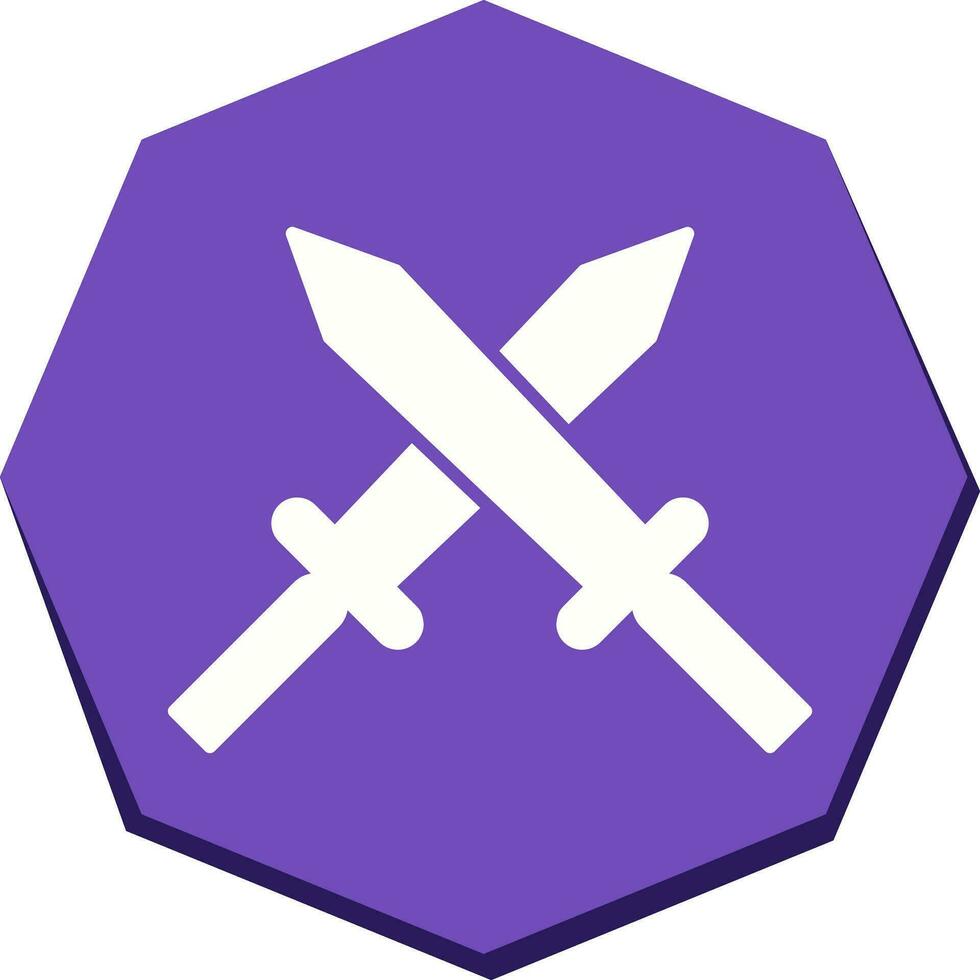 Unique Two Swords Vector Icon