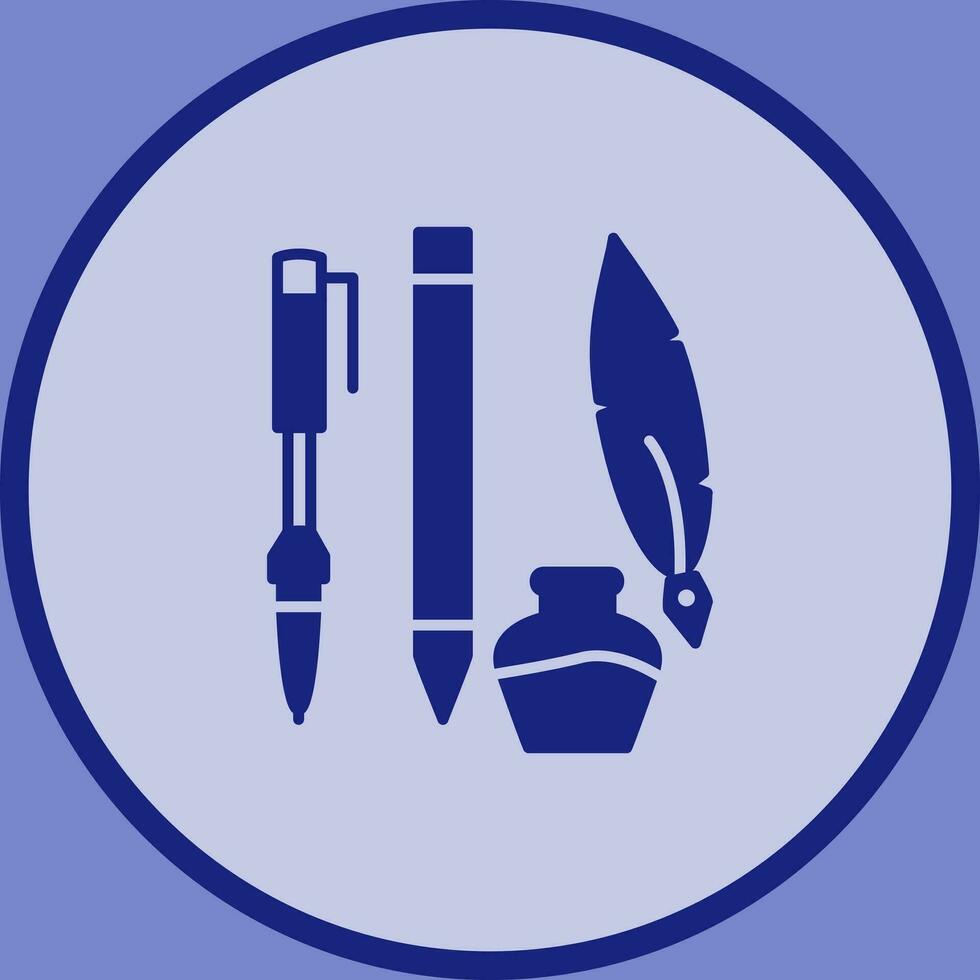 Unique Writing Equipment Vector Icon