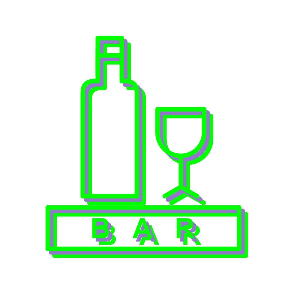 Unique Bar Sign Vector Icon