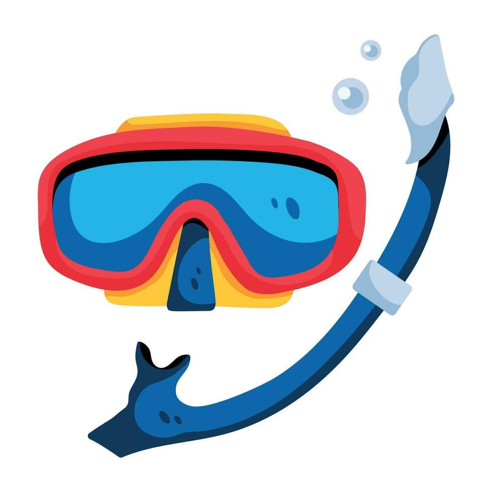 Trendy Scuba Mask vector