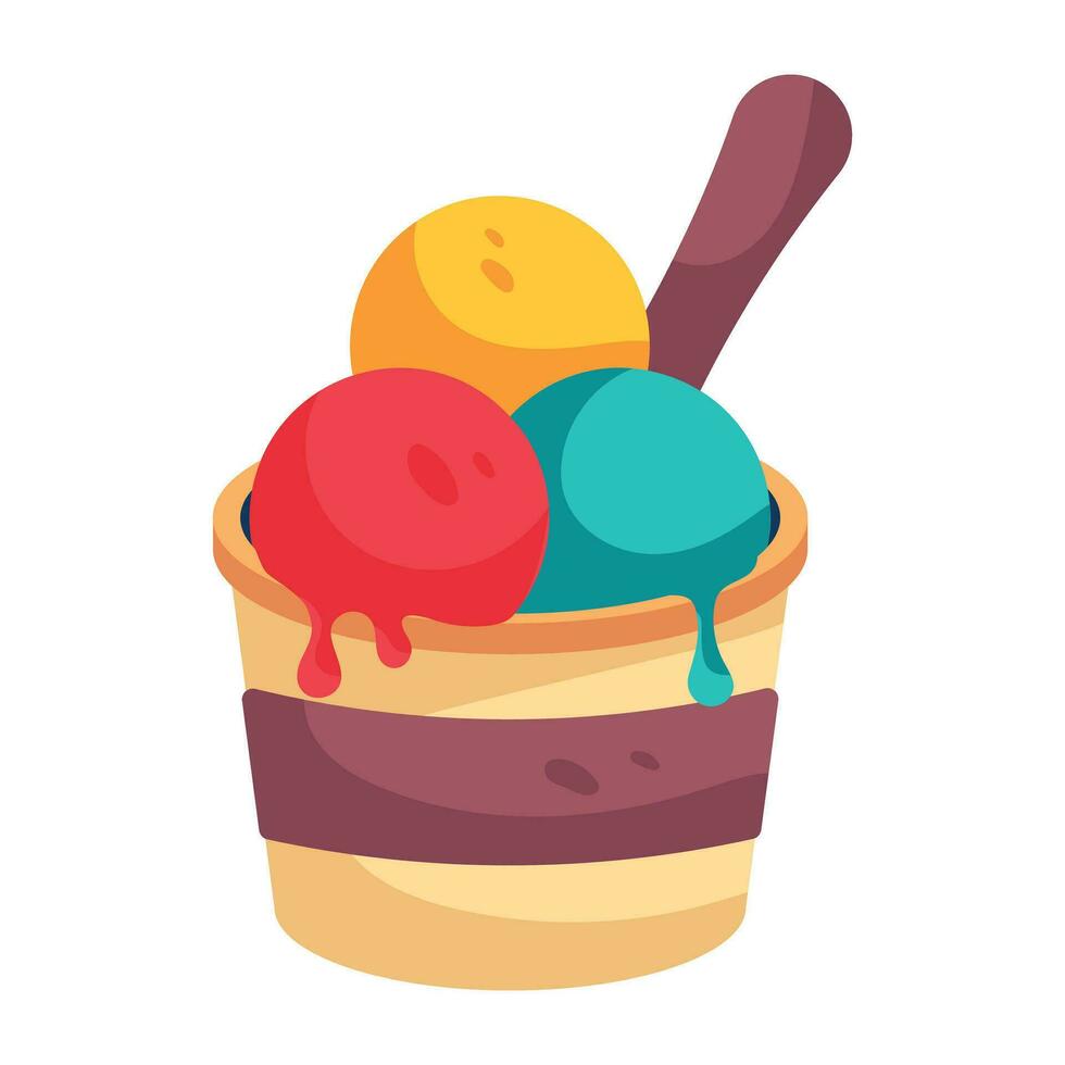 helado de moda vector