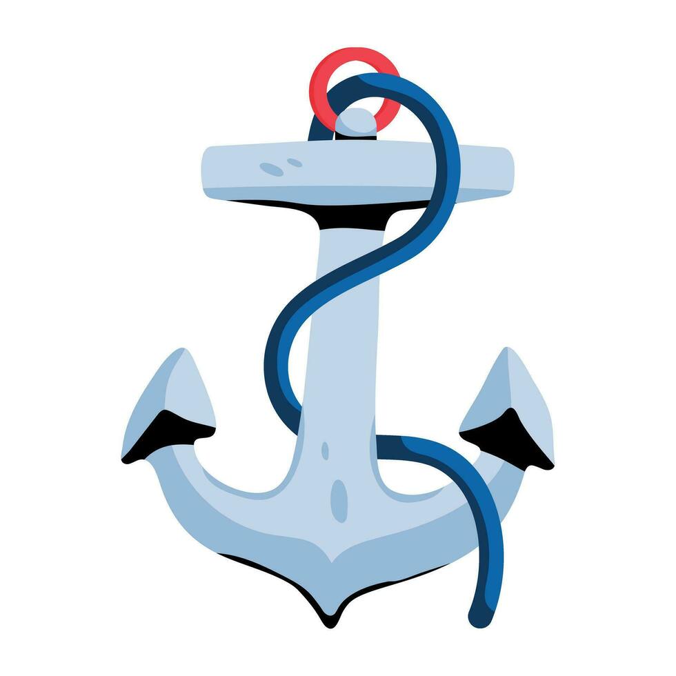 Trendy Boat Anchor vector