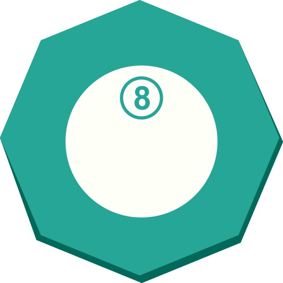 icono de vector de bola ocho único