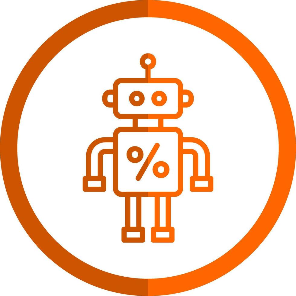 Discounted Robot Vector Icon Design