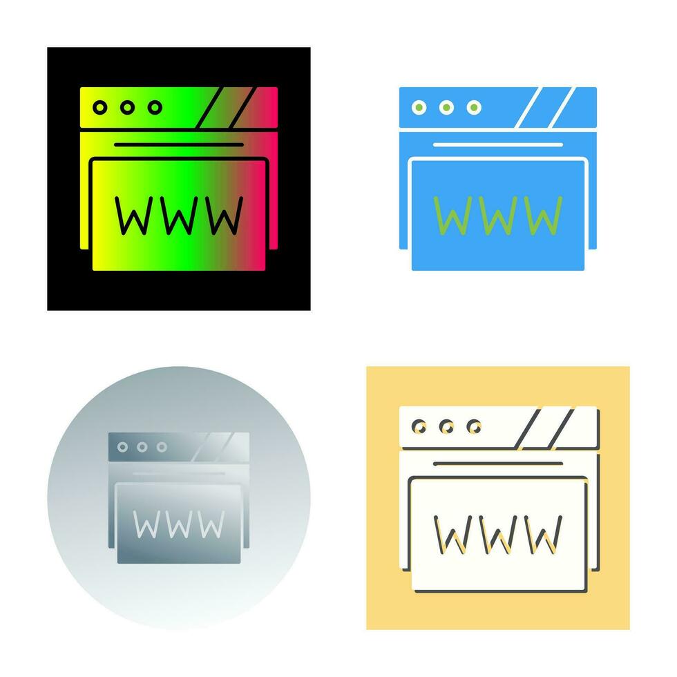 icono de vector de navegador web