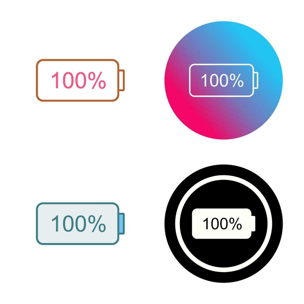 Unique Full Battery Vector Icon