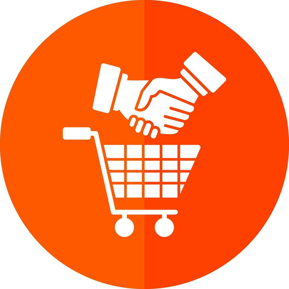 Shopping Handshake Vector Icon Design