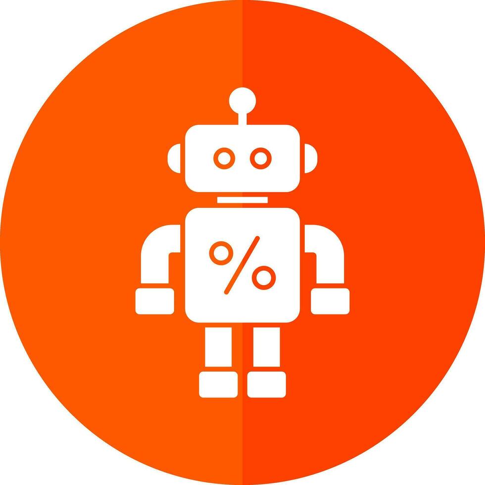 Discounted Robot Vector Icon Design