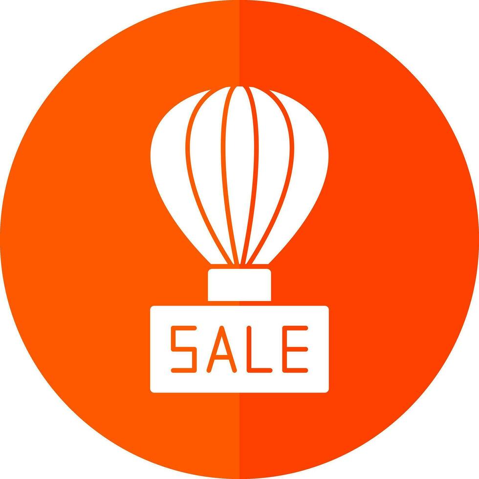 Sale Hot Air Balloon Vector Icon Design