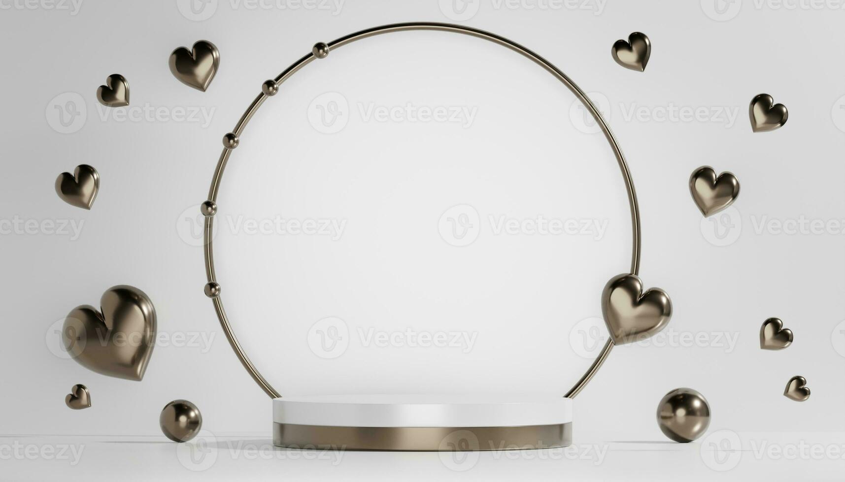 Abstract Podium minimal geometric white and gold photo