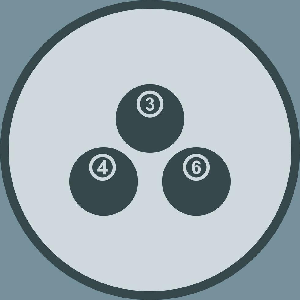 Unique Snooker Balls Vector Icon