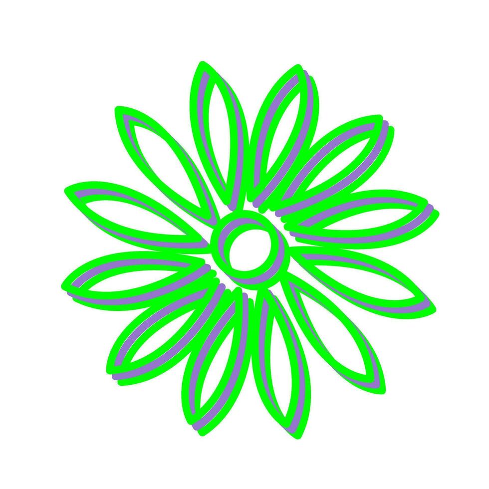 Unique Flower Vector Icon
