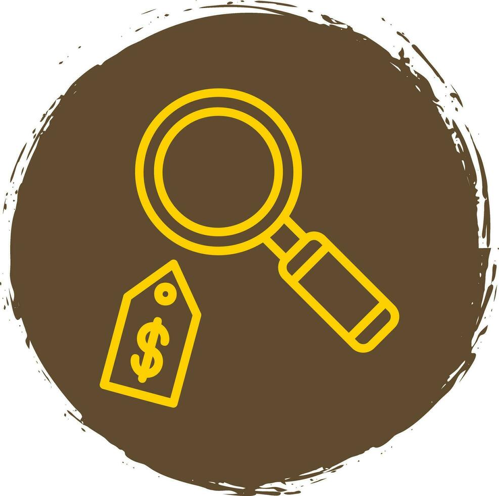 Price Magnifying Glass Vector Icon Design