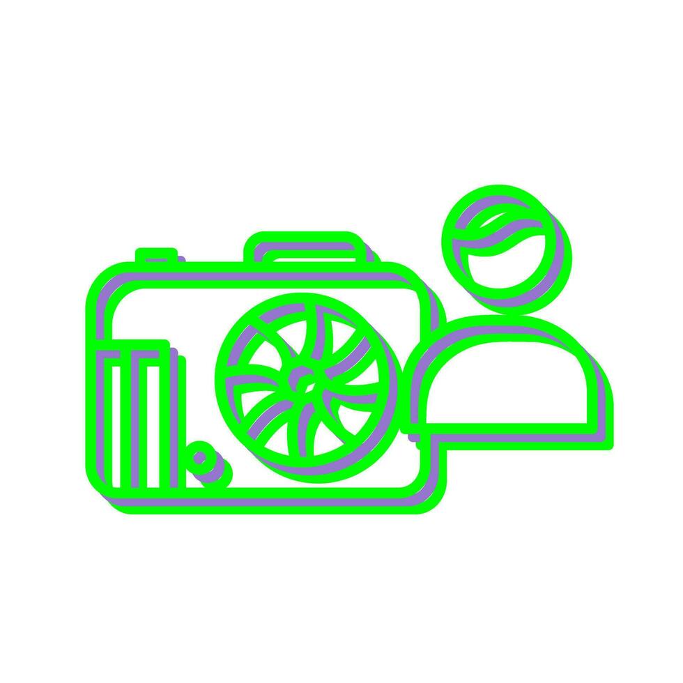 icono de vector de fotógrafo único