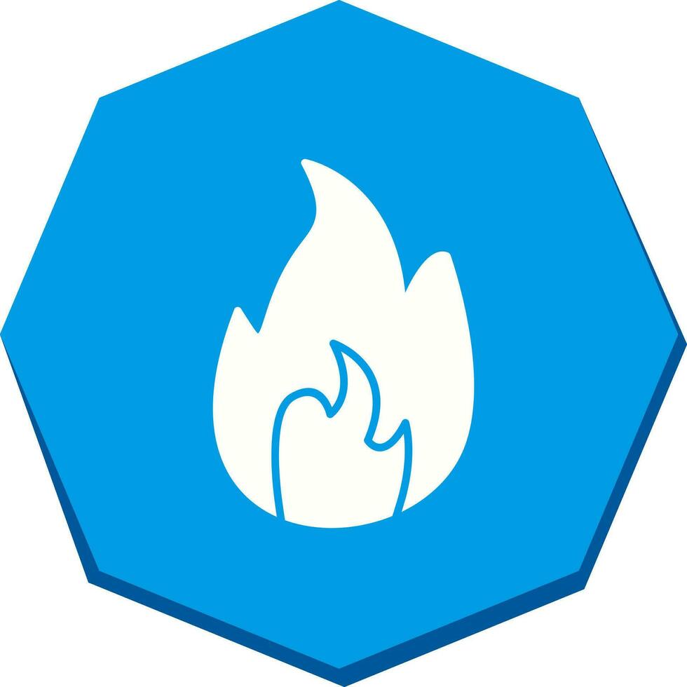 Unique Flame Vector Icon