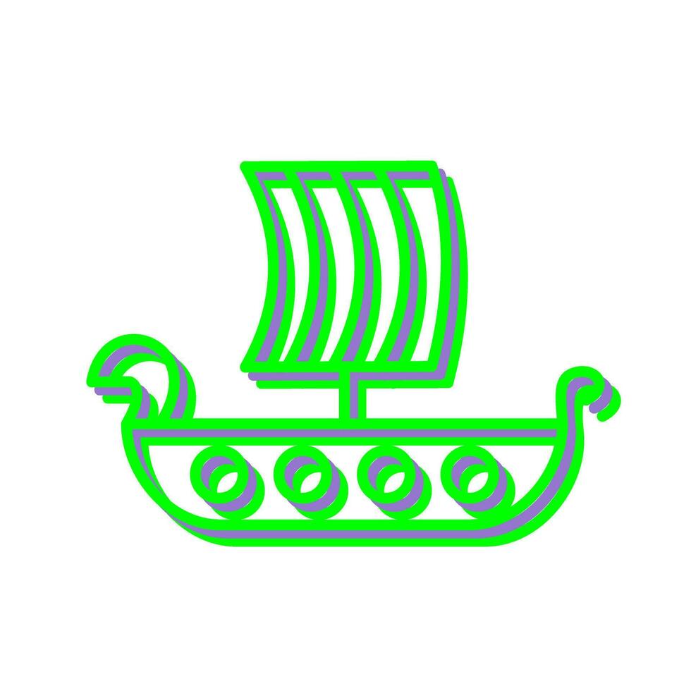 Viking Ship Vector Icon