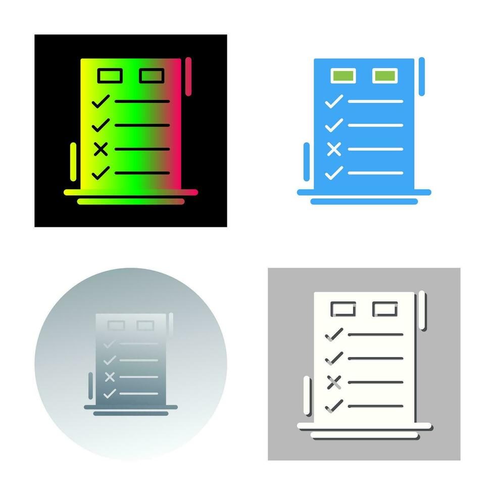 Today to Done CheckList Vector Icon