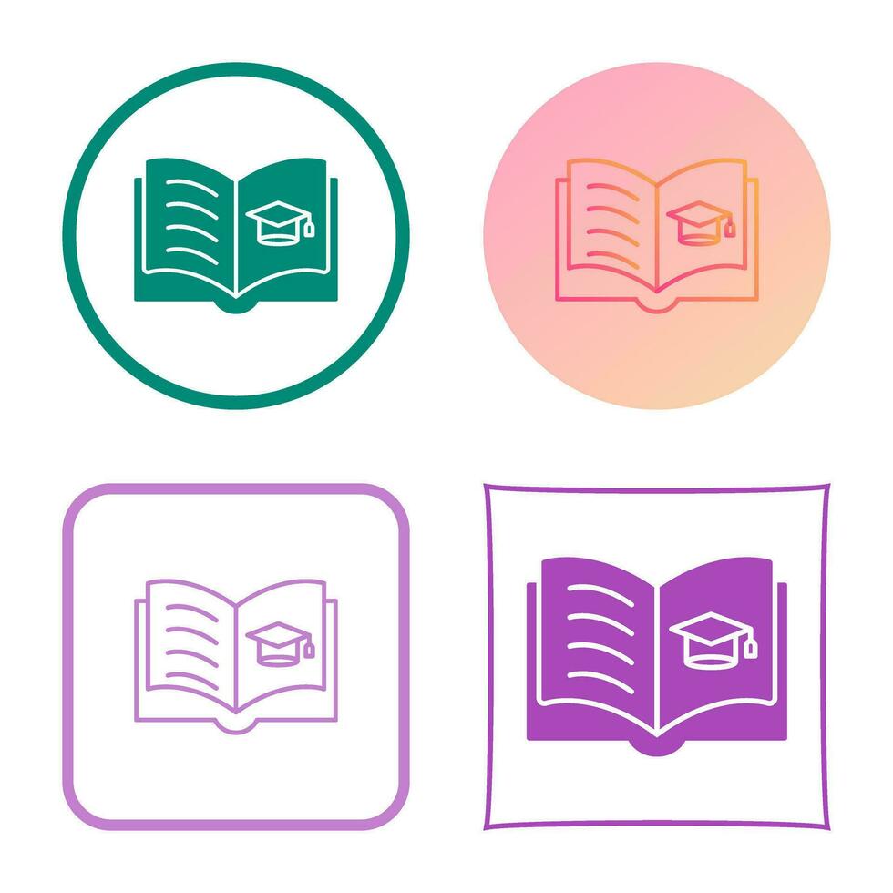 icono de vector de libro abierto