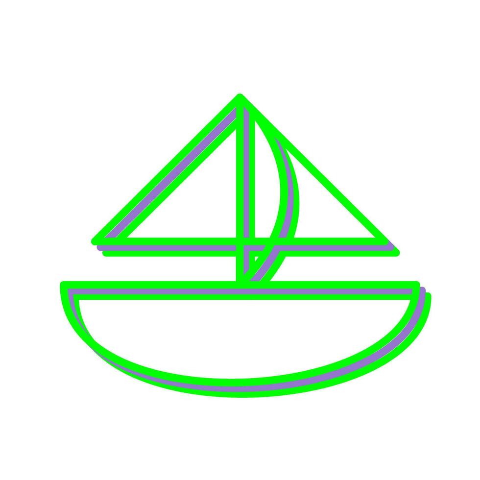 Small Yacht Vector Icon