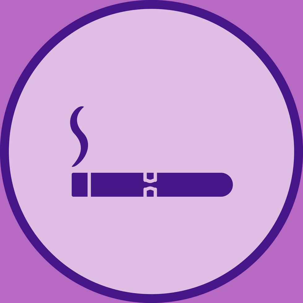 Unique Lit Cigar Vector Icon