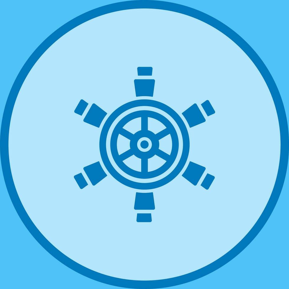 Ship Wheel Vector Icon