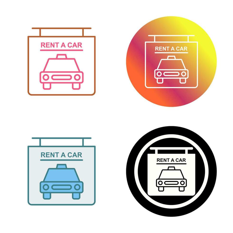 Rent a Car Vector Icon