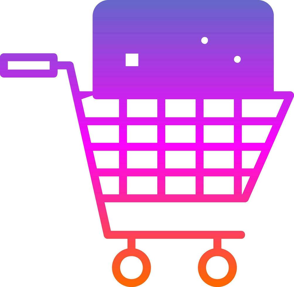 Discounted Shopping Cart Vector Icon Design