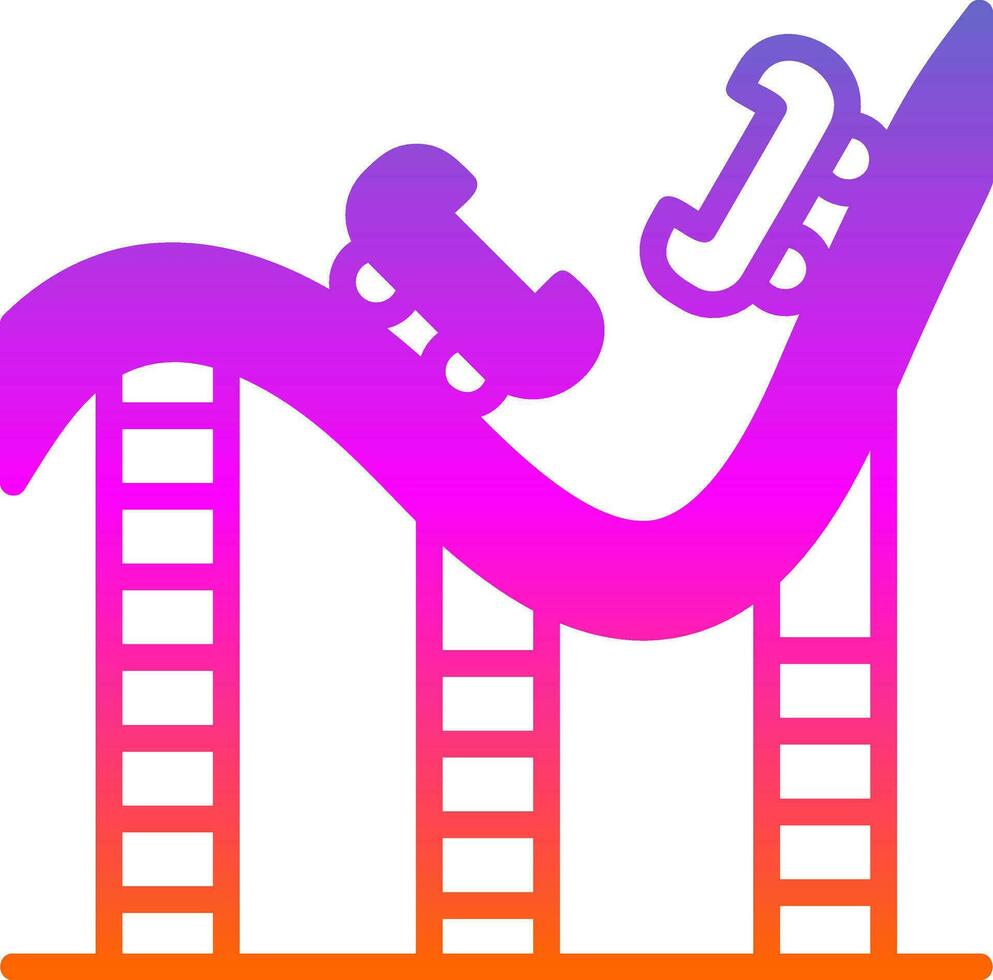 Shopping Roller Coaster Vector Icon Design