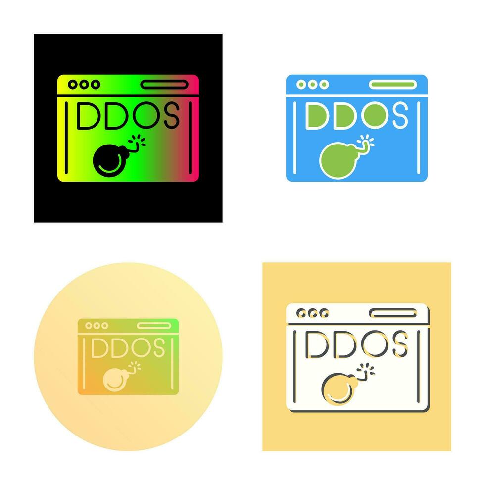 icono de vector de ataque ddos