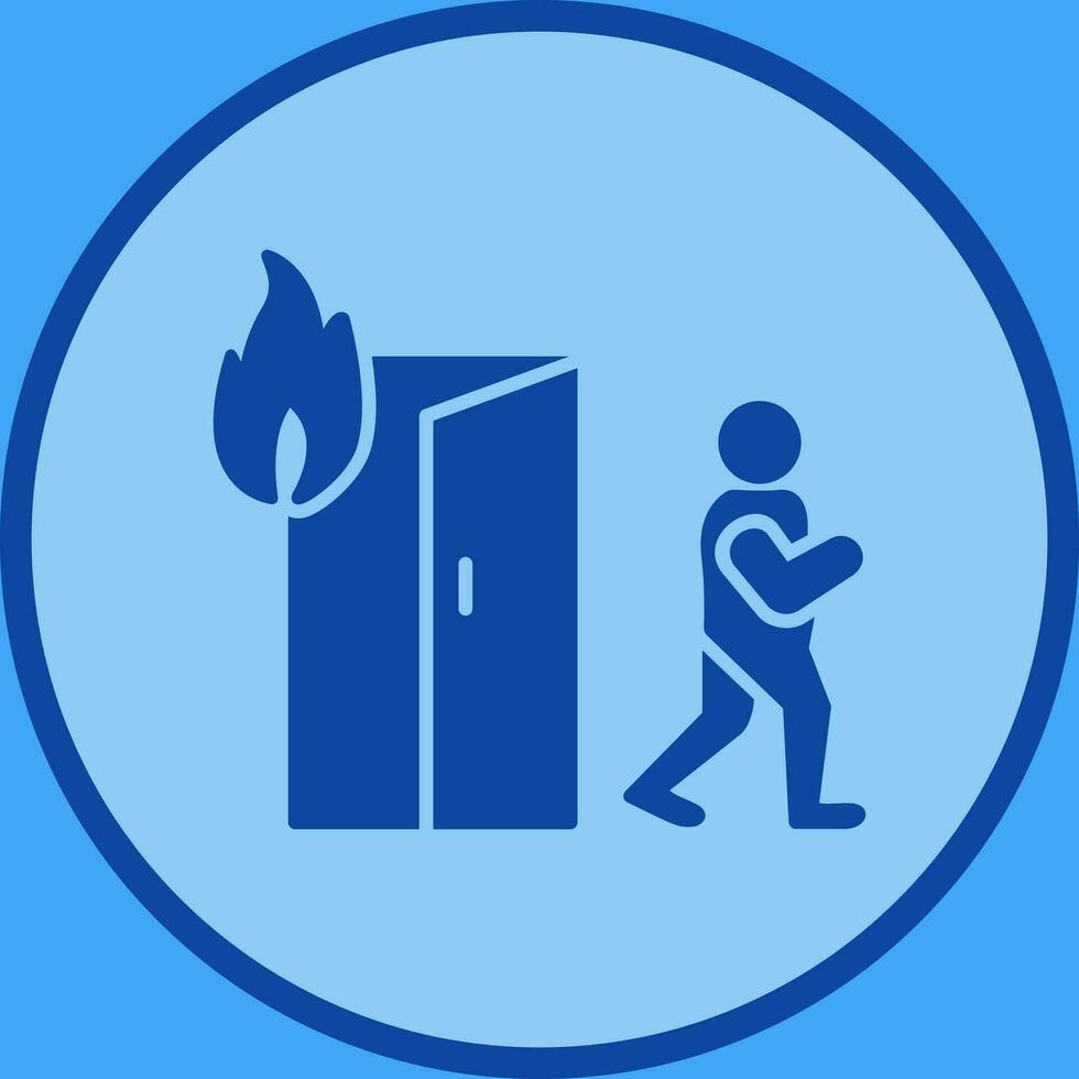 Unique Running from Fire Vector Icon